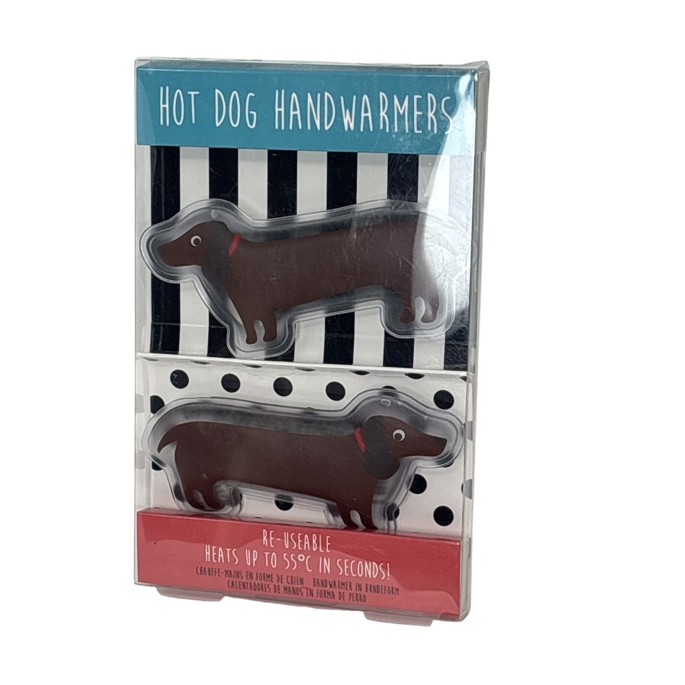 Paladone Hot Dog‎ Handwarmers Reusable Dachshund Dog Gel Heat Packs Set of 2 NEW